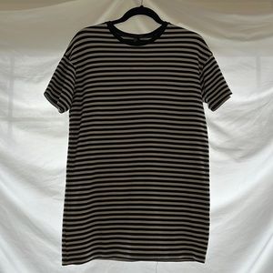 Black & White striped dress/ oversized shirt